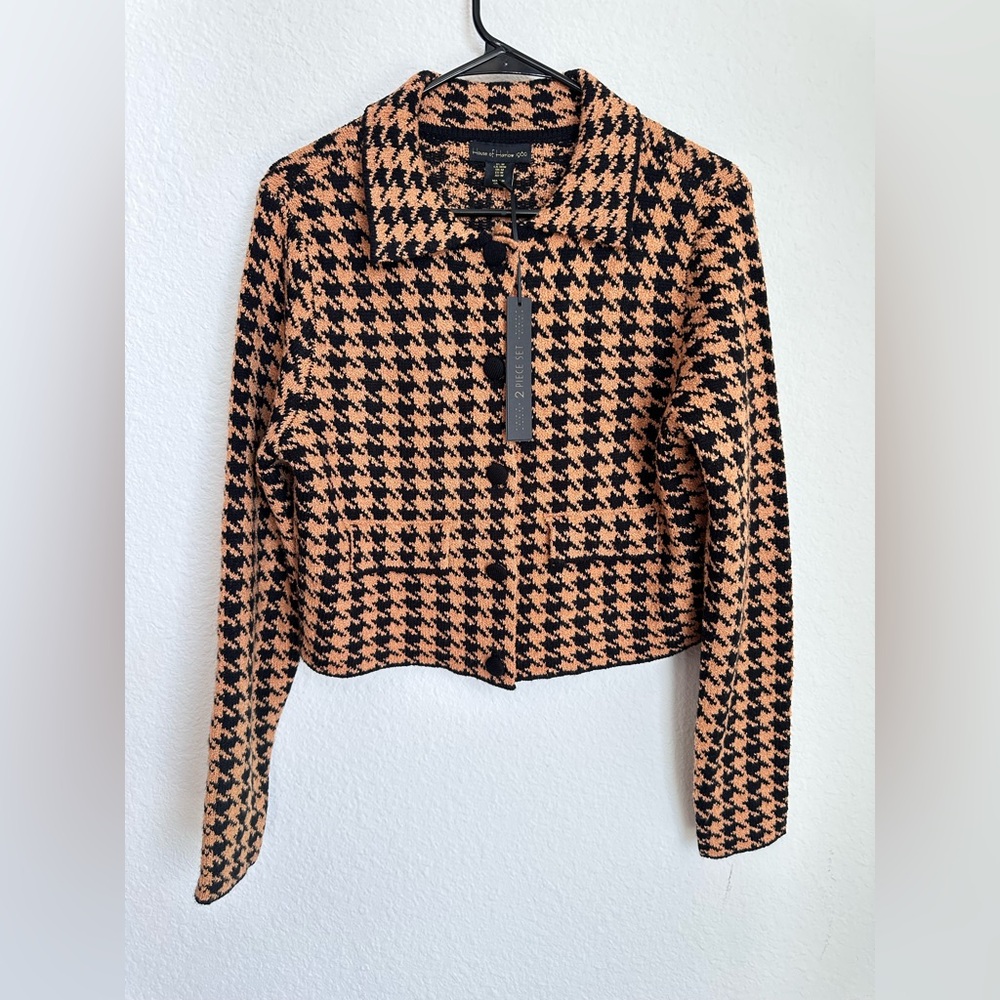 NWT House‎ of Harlow 1960 Tweed Blazer cropped jacket Medium